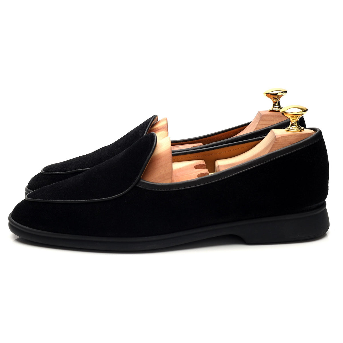 &#39;Sagan Stride&#39; Black Suede Slip On Loafers UK 6 / UK 6.5