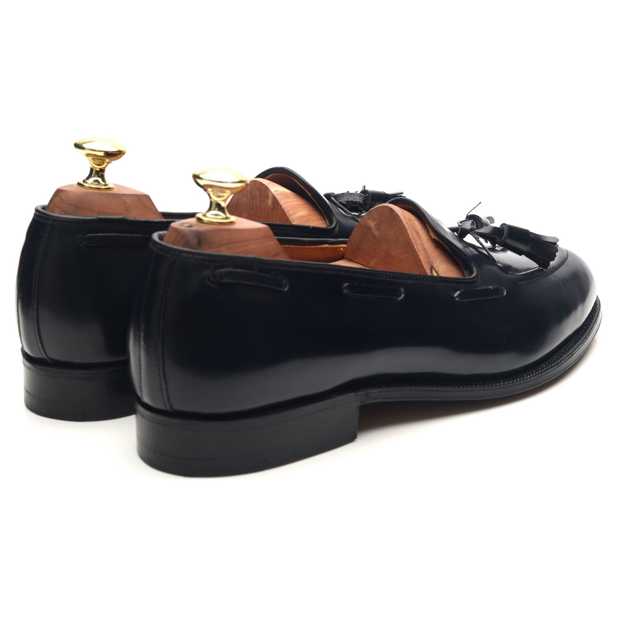 Keats II' Navy Blue Leather Tassel Loafers UK 7.5 F - Abbot's Shoes