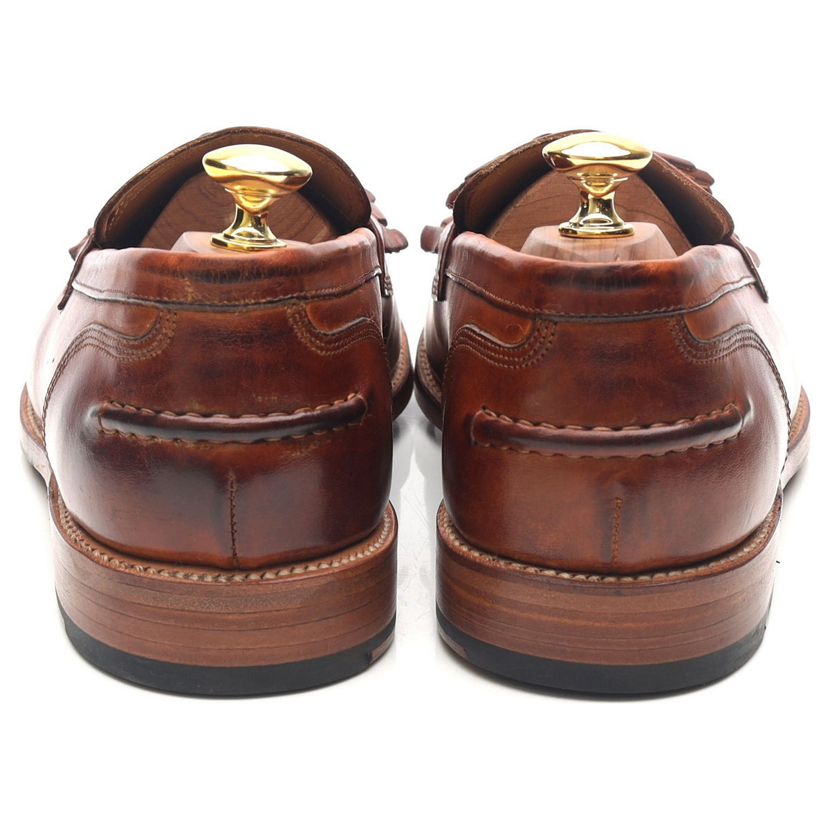 &#39;Mackenzie&#39; Tan Brown Leather Tassel Loafers UK 8.5 E