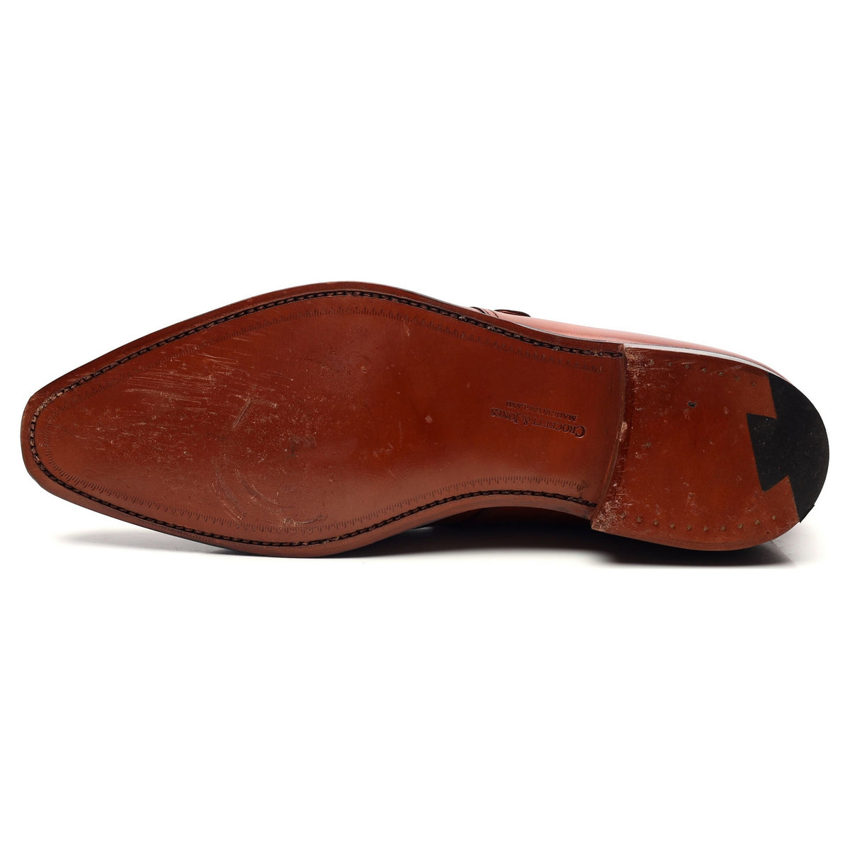 &#39;Monkton&#39; Tan Brown Leather Monk Strap UK 8.5 E