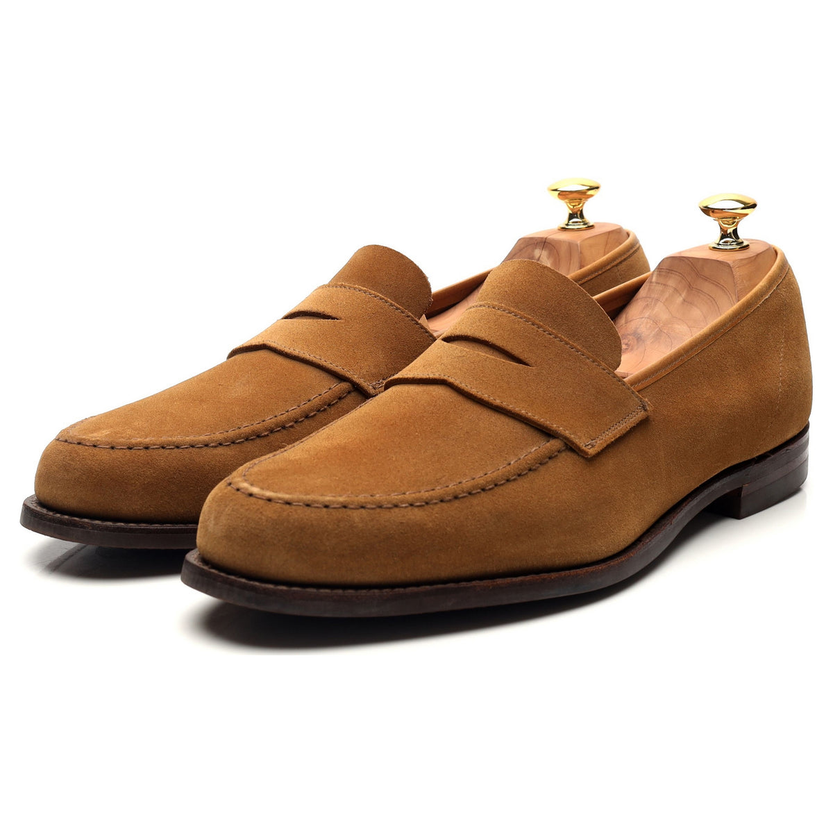 &#39;Harvard 2&#39; Tan Brown Suede Loafers UK 11.5 E