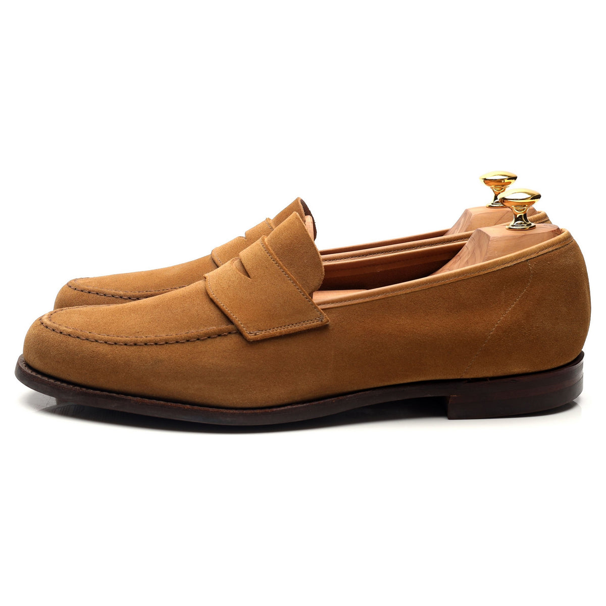 &#39;Harvard 2&#39; Tan Brown Suede Loafers UK 11.5 E