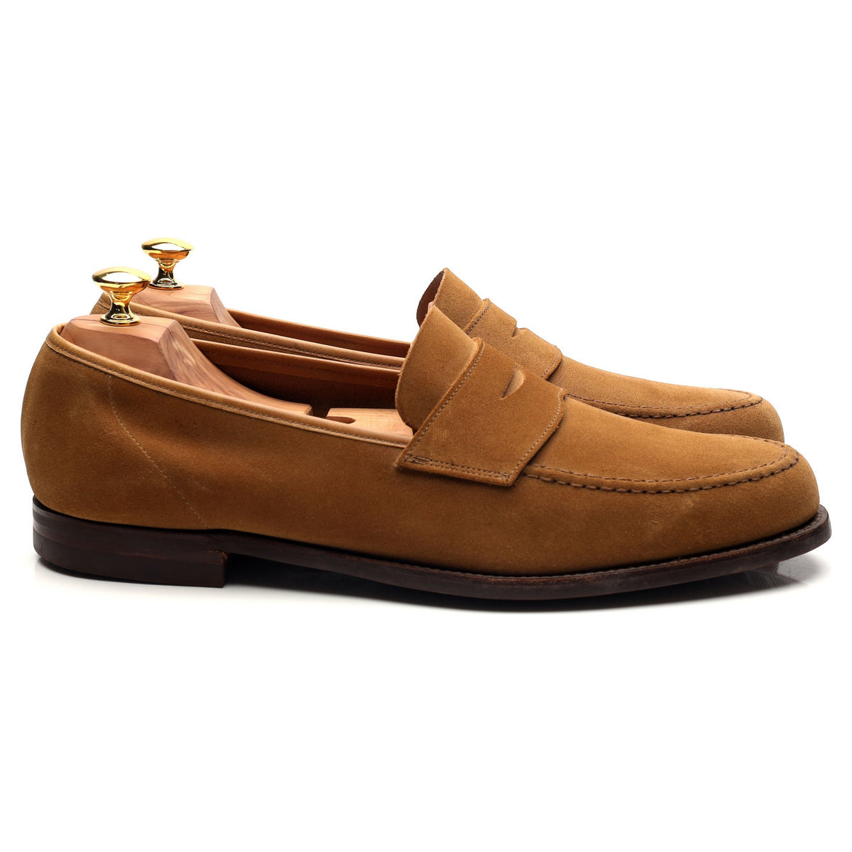 &#39;Harvard 2&#39; Tan Brown Suede Loafers UK 11.5 E