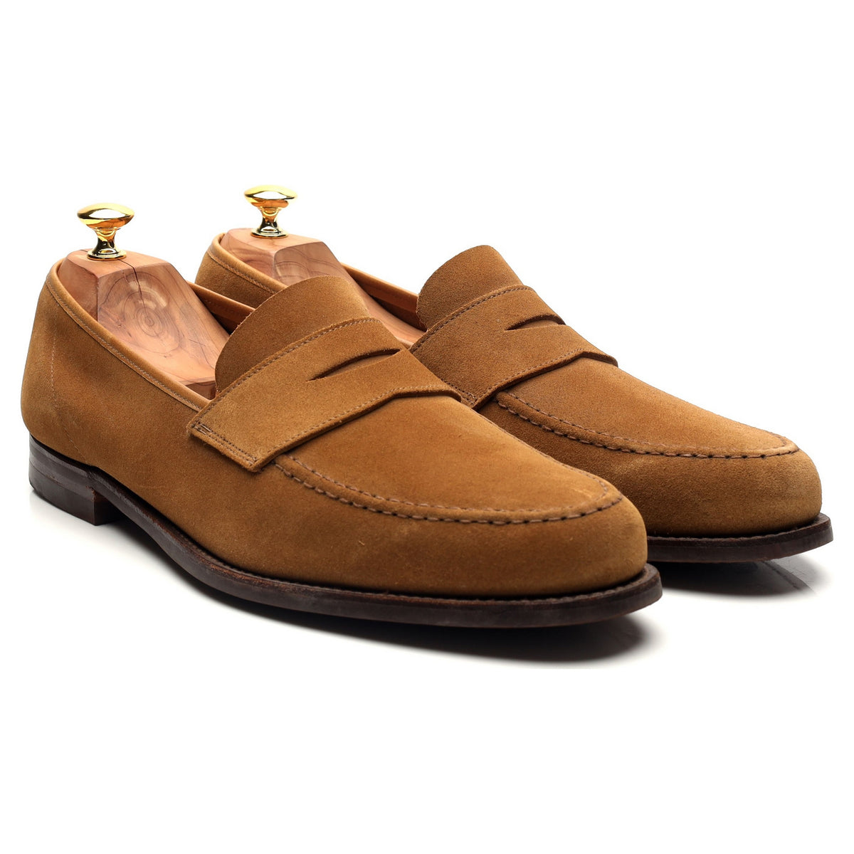 &#39;Harvard 2&#39; Tan Brown Suede Loafers UK 11.5 E