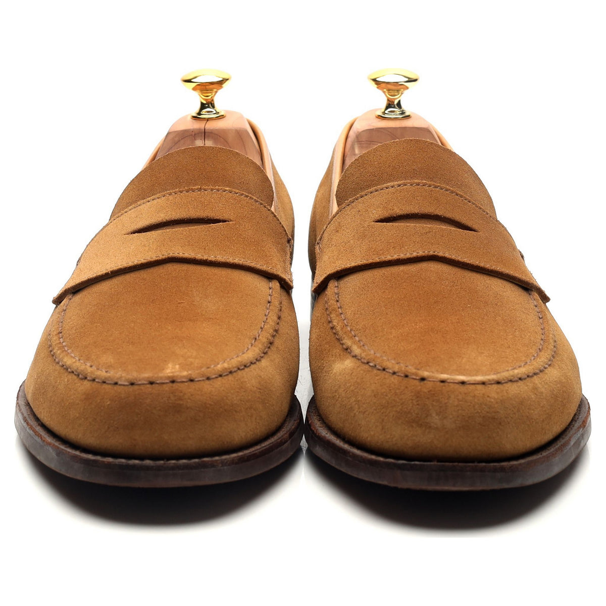 &#39;Harvard 2&#39; Tan Brown Suede Loafers UK 11.5 E