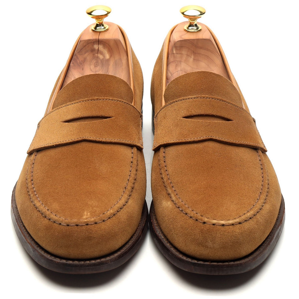 &#39;Harvard 2&#39; Tan Brown Suede Loafers UK 11.5 E