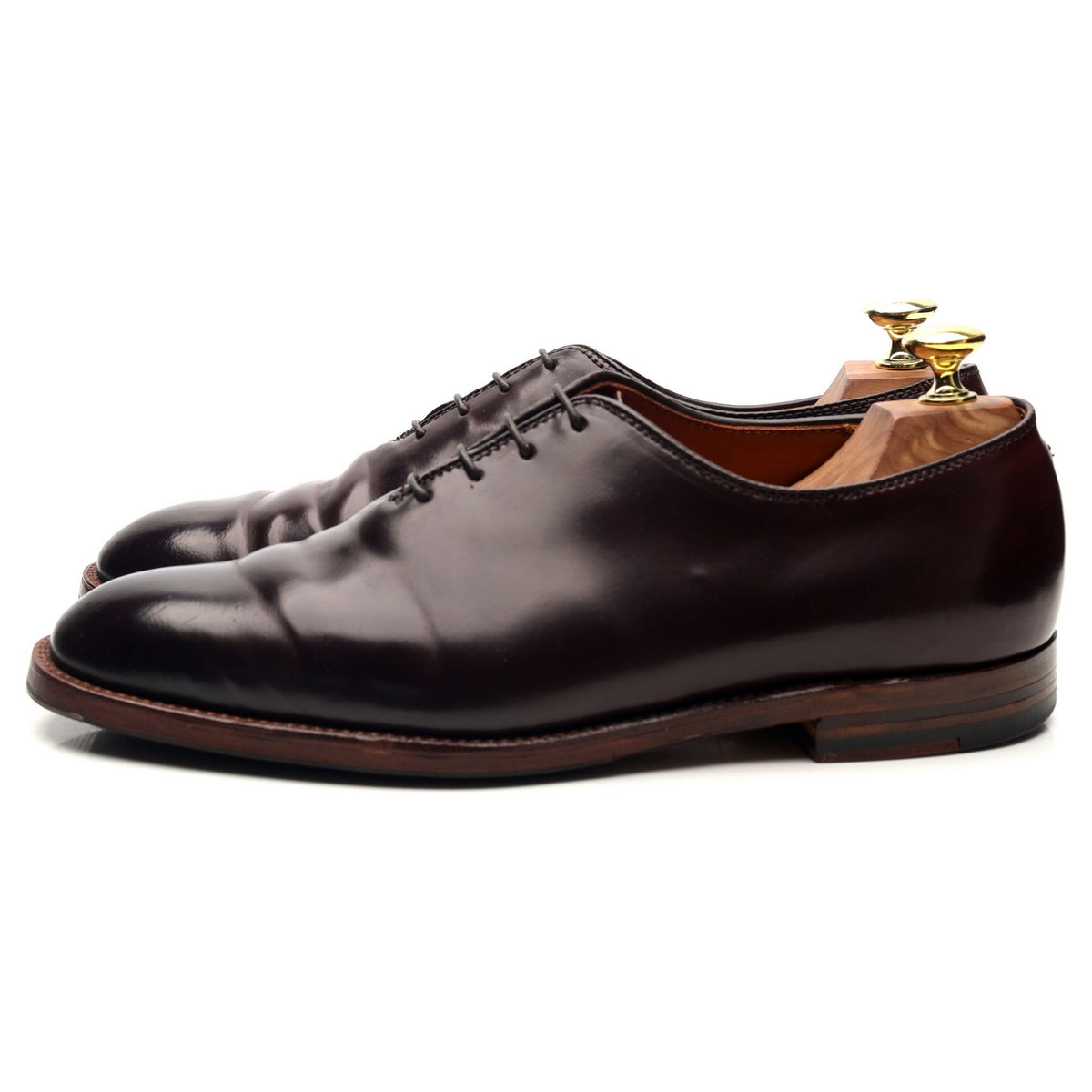 &#39;D7304&#39; Burgundy Cordovan Leather Wholecut Oxford UK 7.5 US 8 D