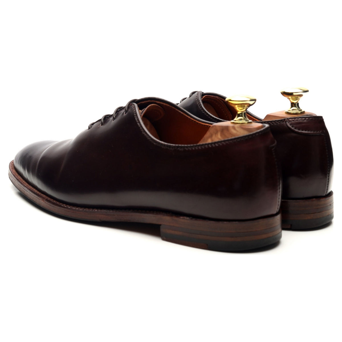 &#39;D7304&#39; Burgundy Cordovan Leather Wholecut Oxford UK 7.5 US 8 D