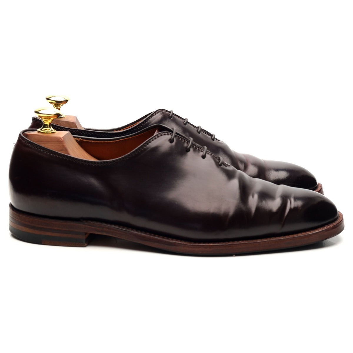 &#39;D7304&#39; Burgundy Cordovan Leather Wholecut Oxford UK 7.5 US 8 D