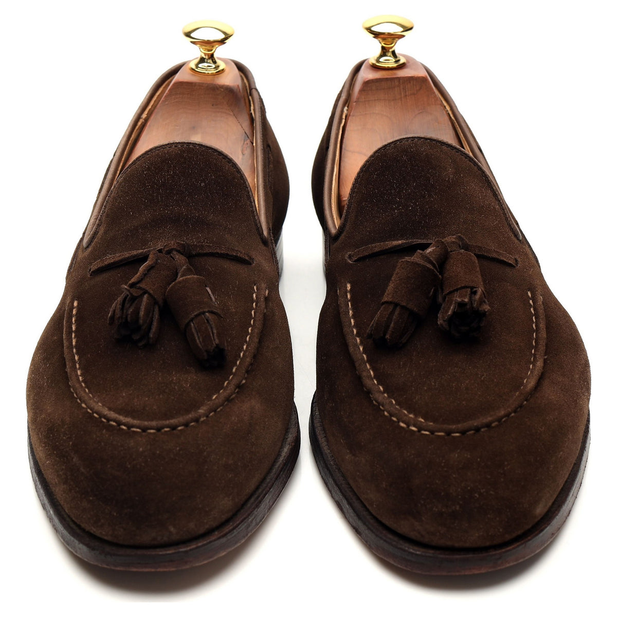 &#39;Cavendish 2&#39; Dark Brown Tassel Loafers UK 9 E