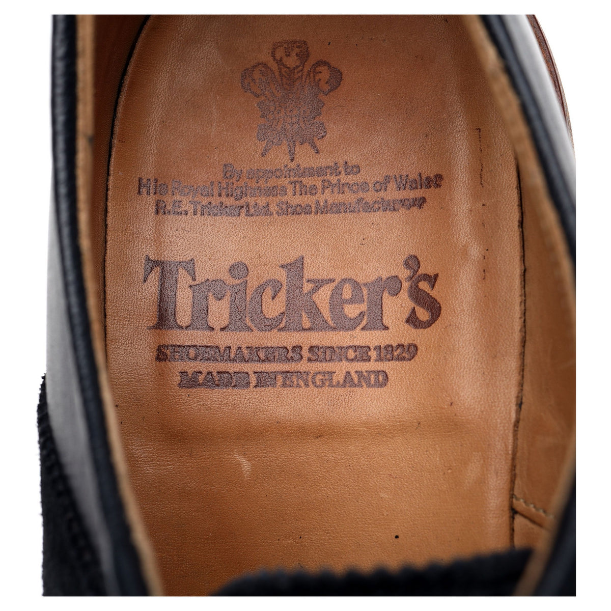 Navy Blue Leather Saddle Oxford UK 9