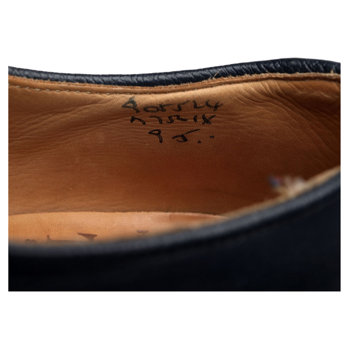 Navy Blue Leather Saddle Oxford UK 9