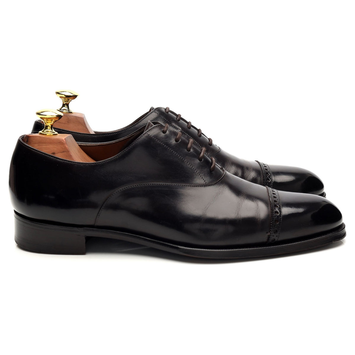 &#39;Cambridge&#39; Dark Brown Leather Oxford UK 7.5 E