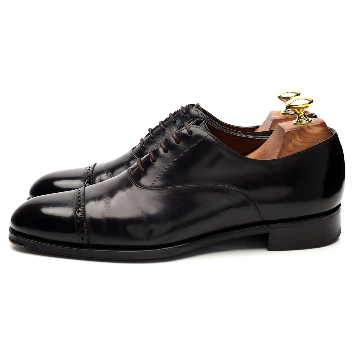 &#39;Cambridge&#39; Dark Brown Leather Oxford UK 7.5 E