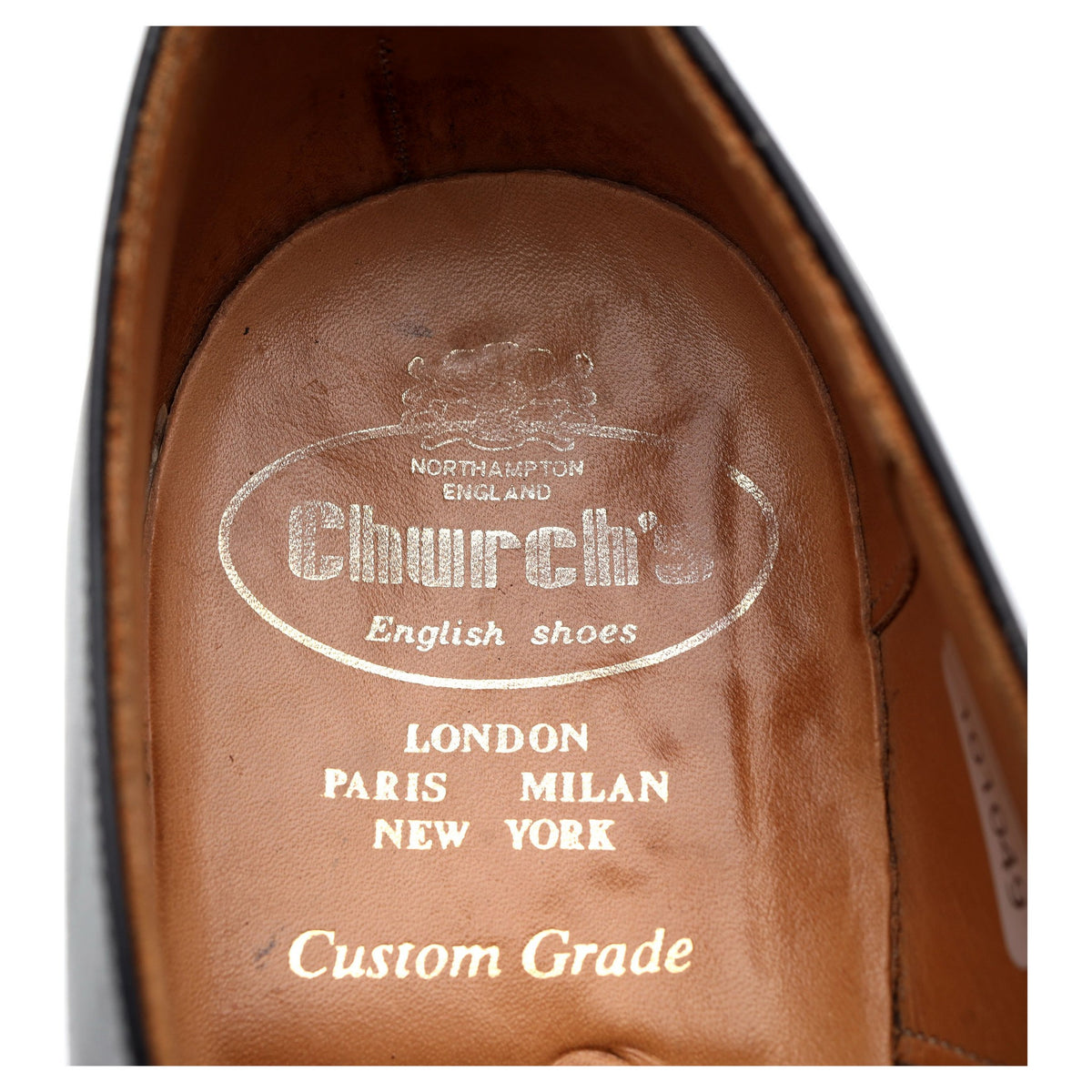 &#39;Consul IV&#39; Black Leather Oxford UK 7.5 F