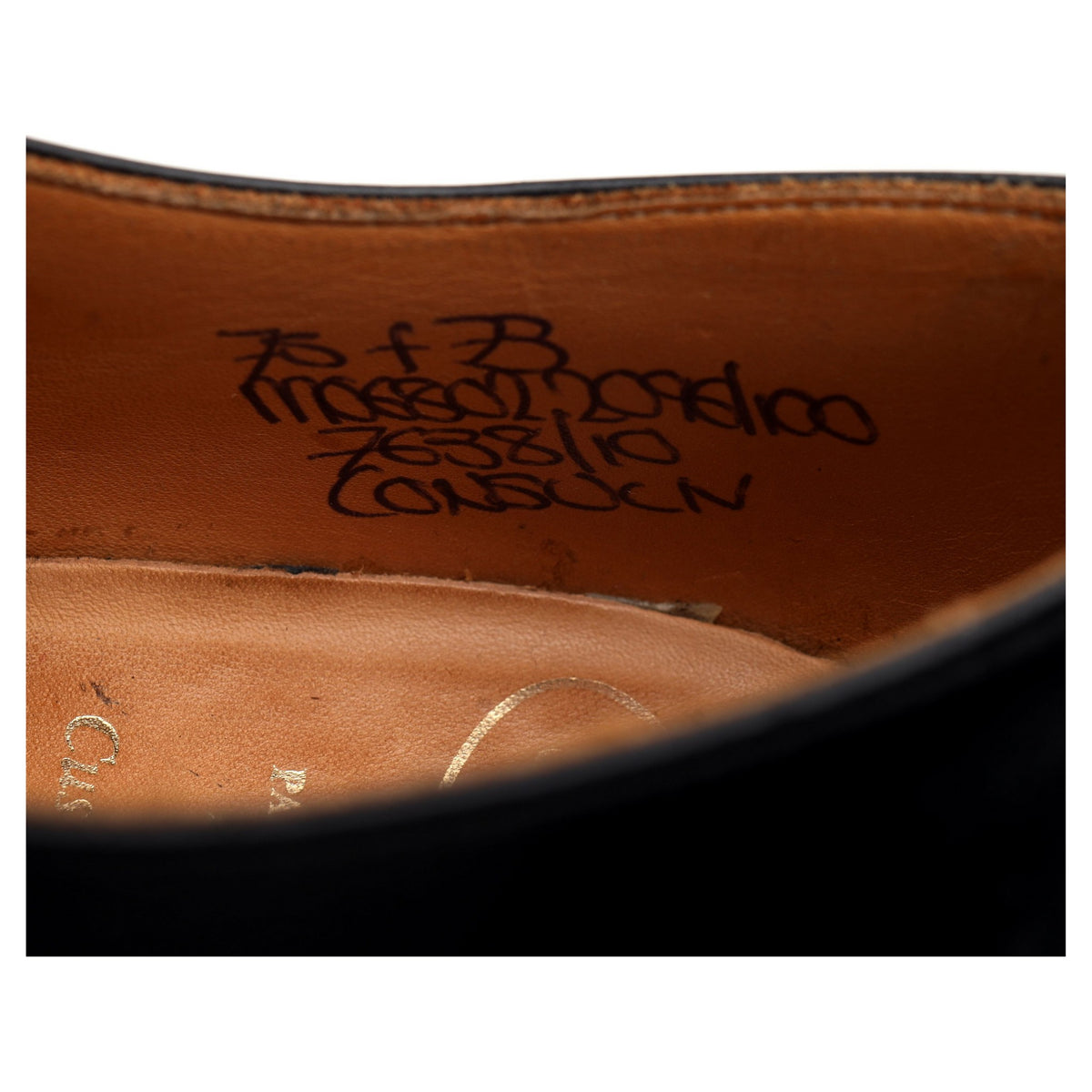 &#39;Consul IV&#39; Black Leather Oxford UK 7.5 F