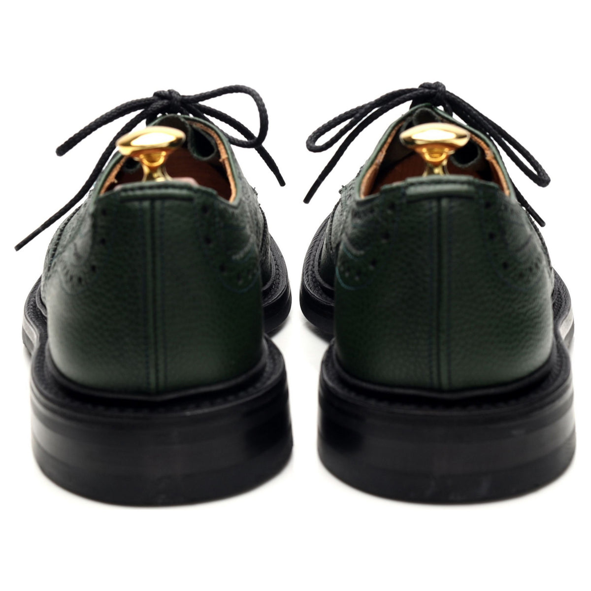 &#39;Bourton&#39; Green Leather Derby Brogues UK 9