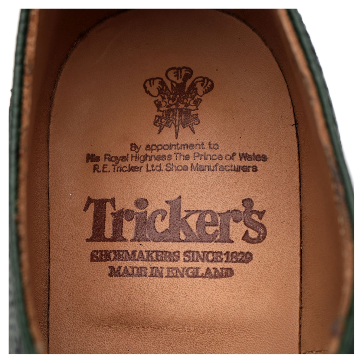 &#39;Bourton&#39; Green Leather Derby Brogues UK 9