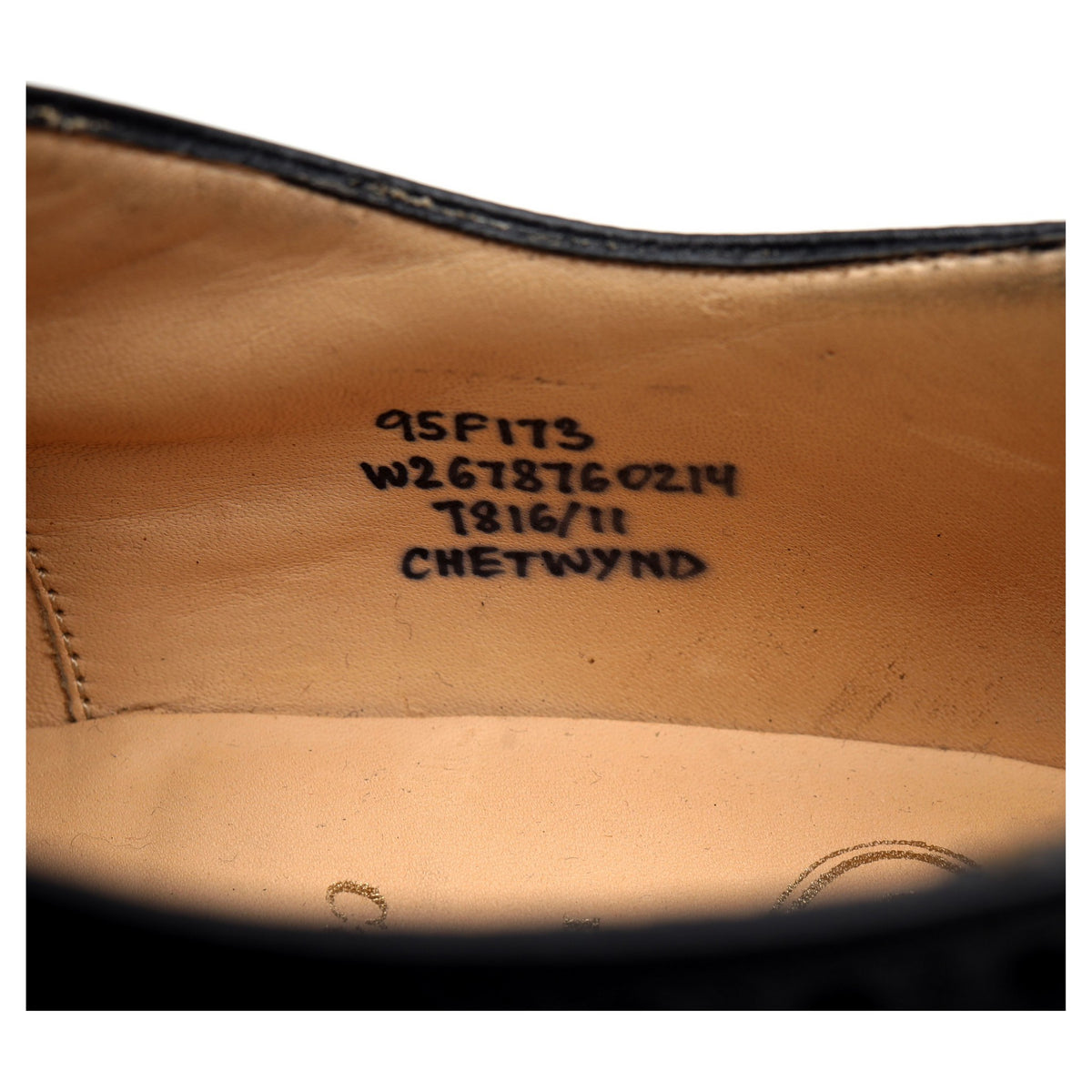 &#39;Chetwynd&#39; Black Leather Oxford Brogues UK 9.5 F