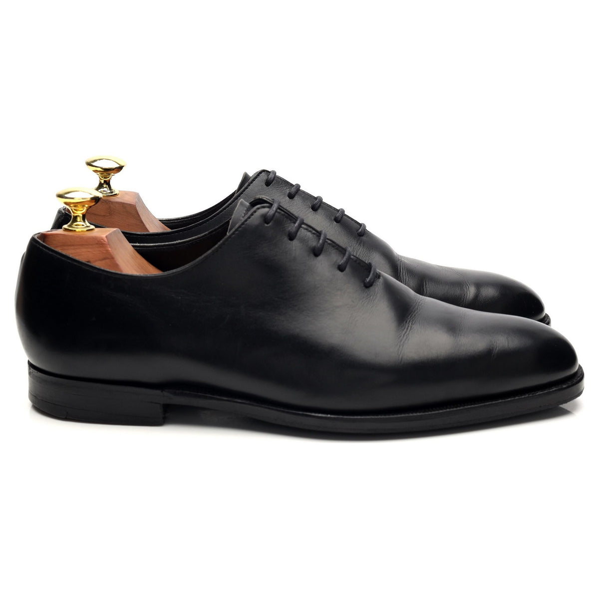 &#39;Albemarle&#39; Black Leather Wholecut Oxford UK 7.5 E