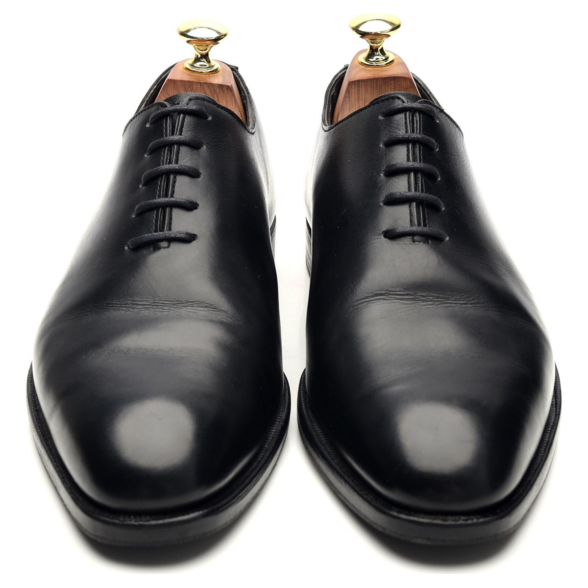 &#39;Albemarle&#39; Black Leather Wholecut Oxford UK 7.5 E