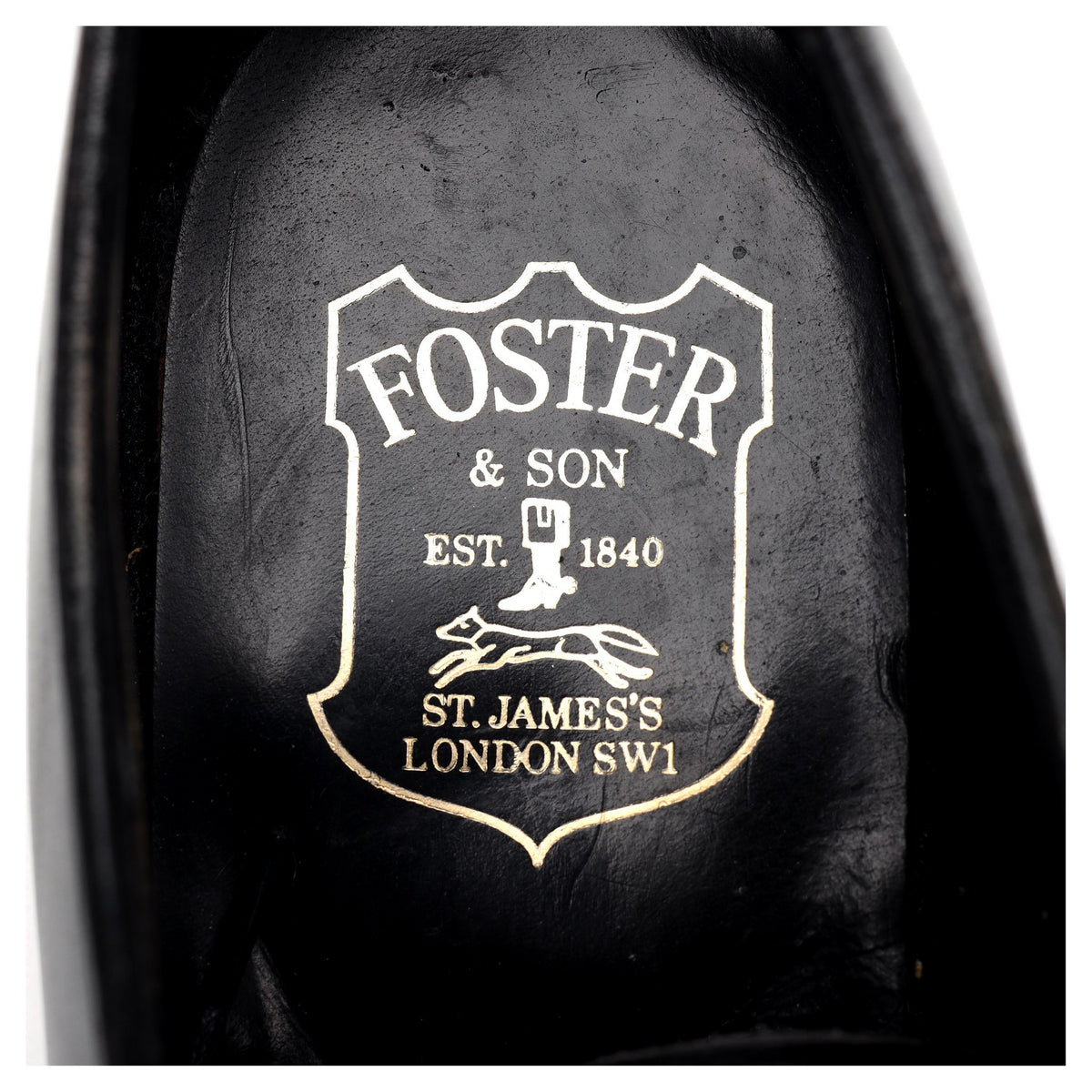 &#39;Albemarle&#39; Black Leather Wholecut Oxford UK 7.5 E