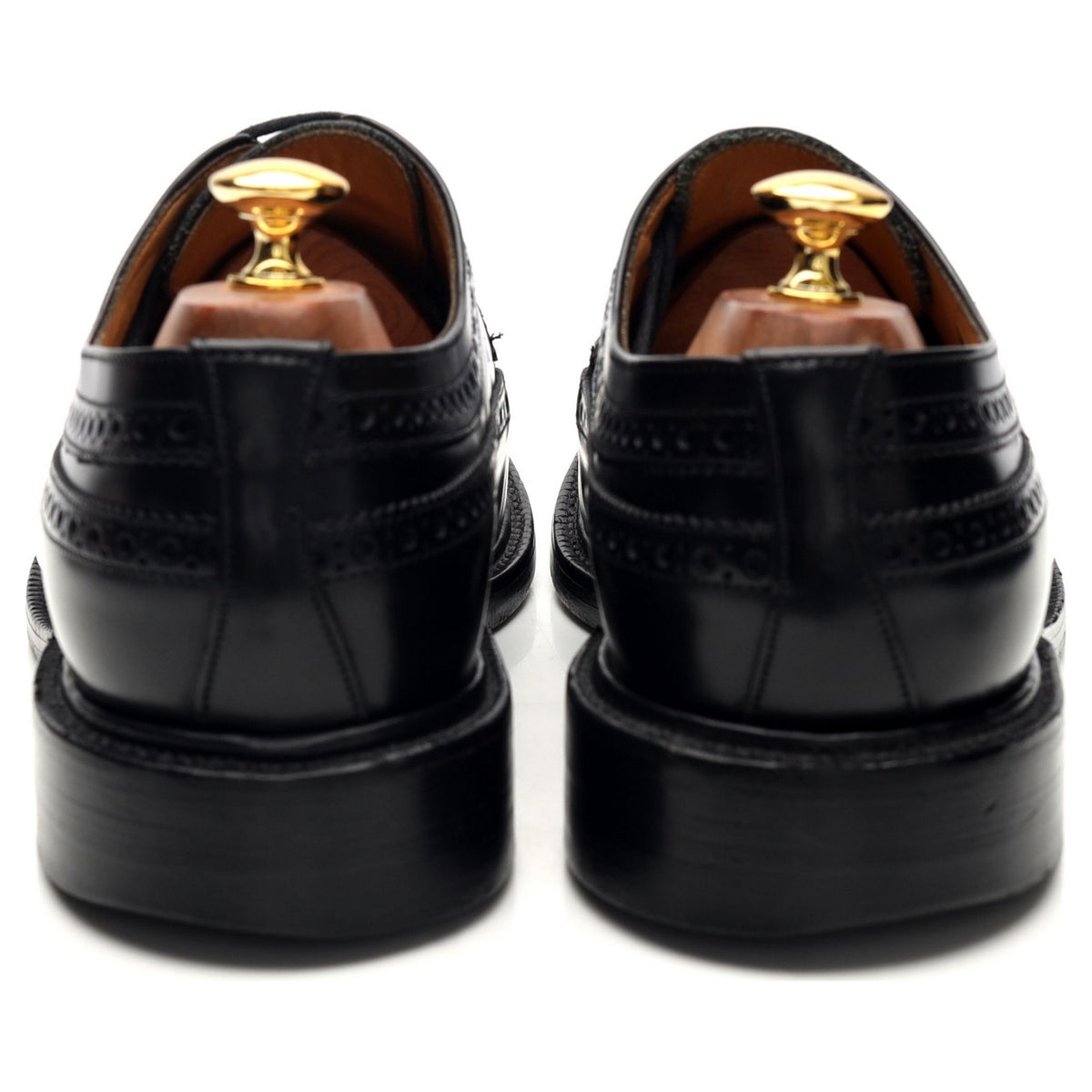&#39;Washington 2&#39; Black Leather Derby Brogues UK 10 F