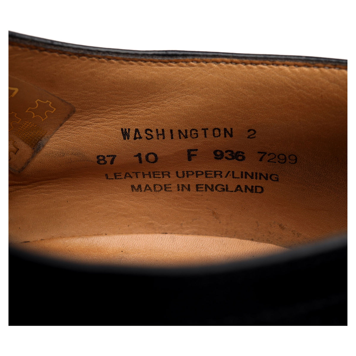 &#39;Washington 2&#39; Black Leather Derby Brogues UK 10 F