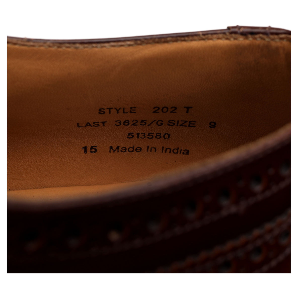 &#39;202&#39; Brown Leather Oxford Brogues UK 9 G