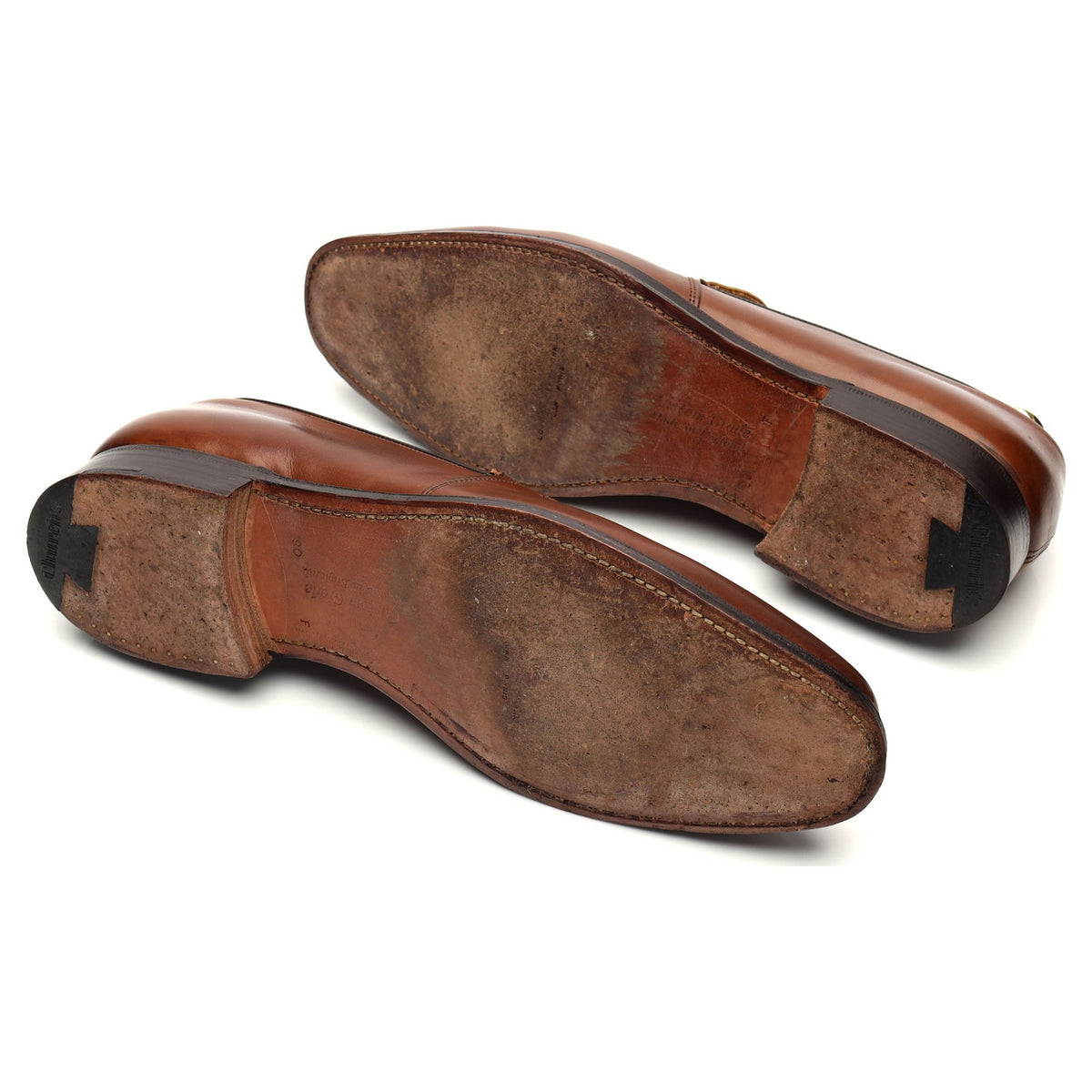 &#39;Harrow&#39; Brown Leather Tassel Loafers UK 9 F