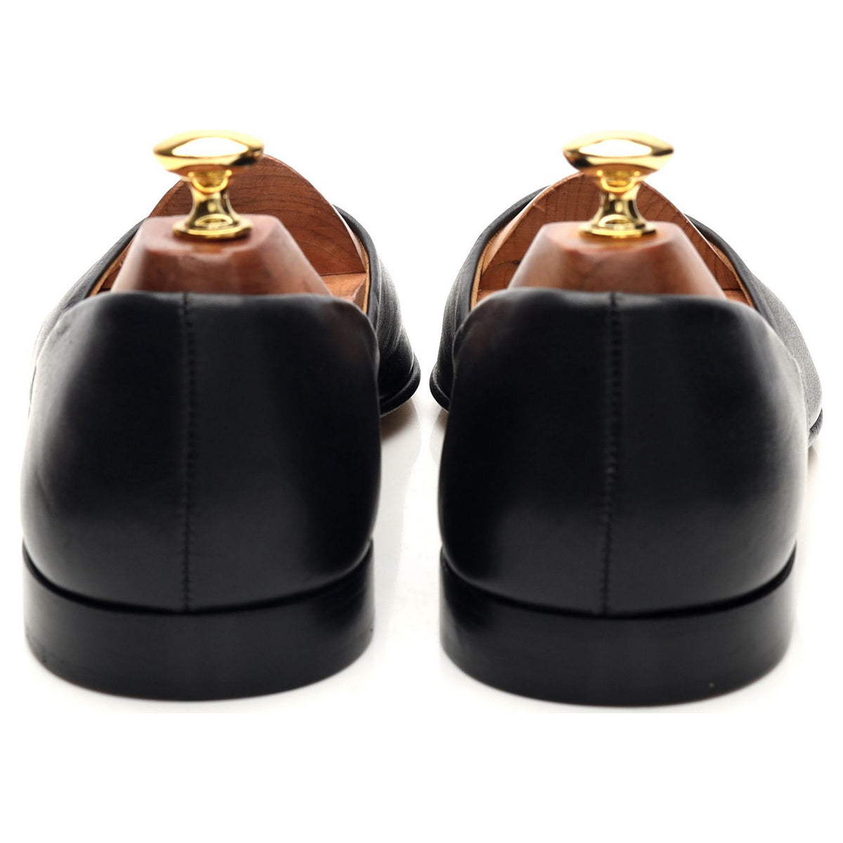 &#39;Ajax&#39; Black Leather Slippers UK 9 F