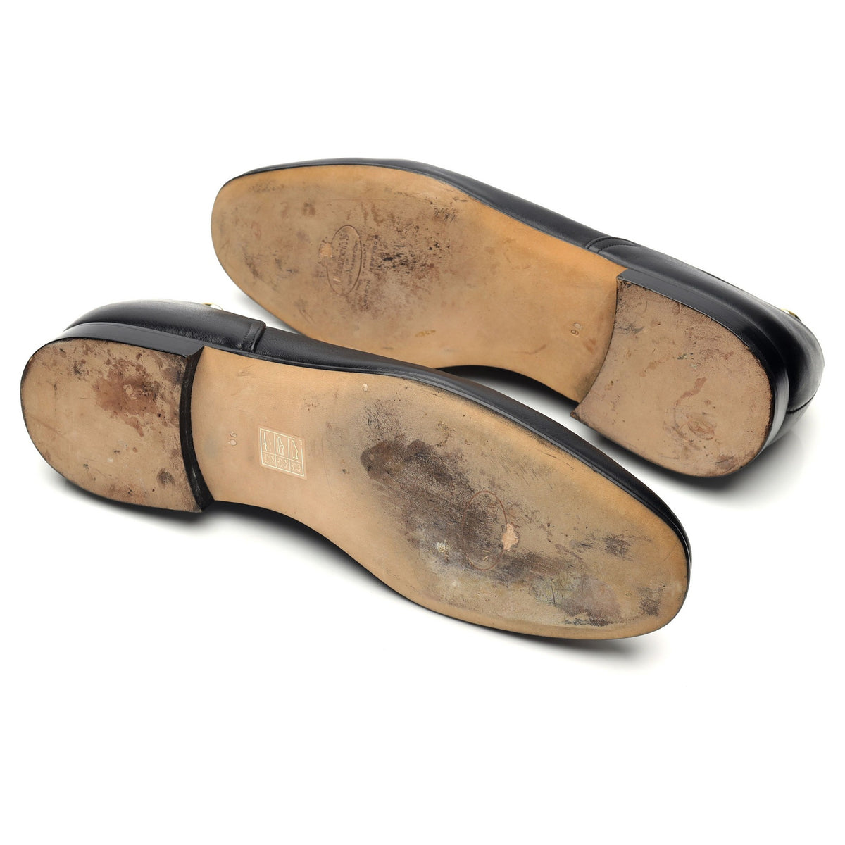 &#39;Ajax&#39; Black Leather Slippers UK 9 F