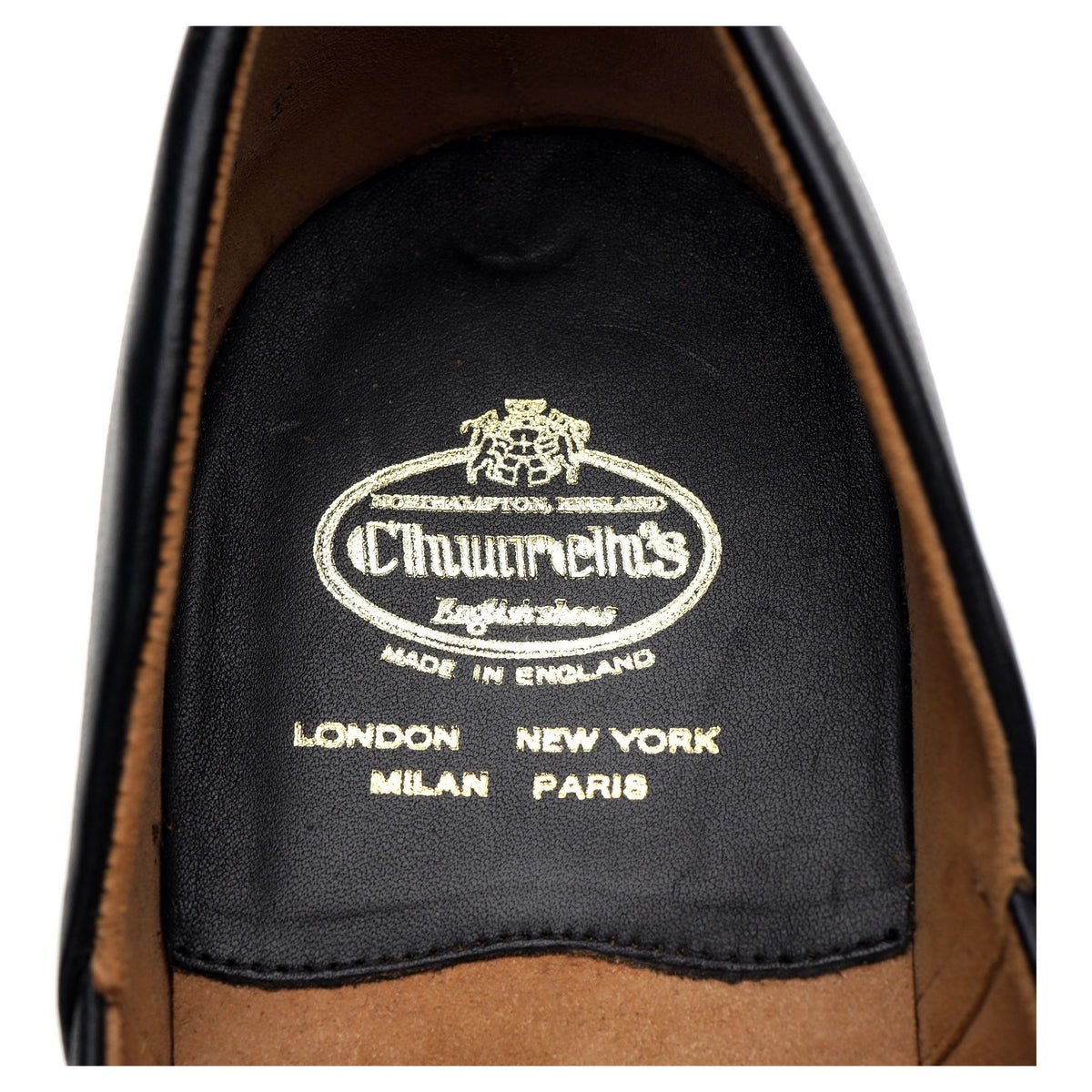 &#39;Ajax&#39; Black Leather Slippers UK 9 F
