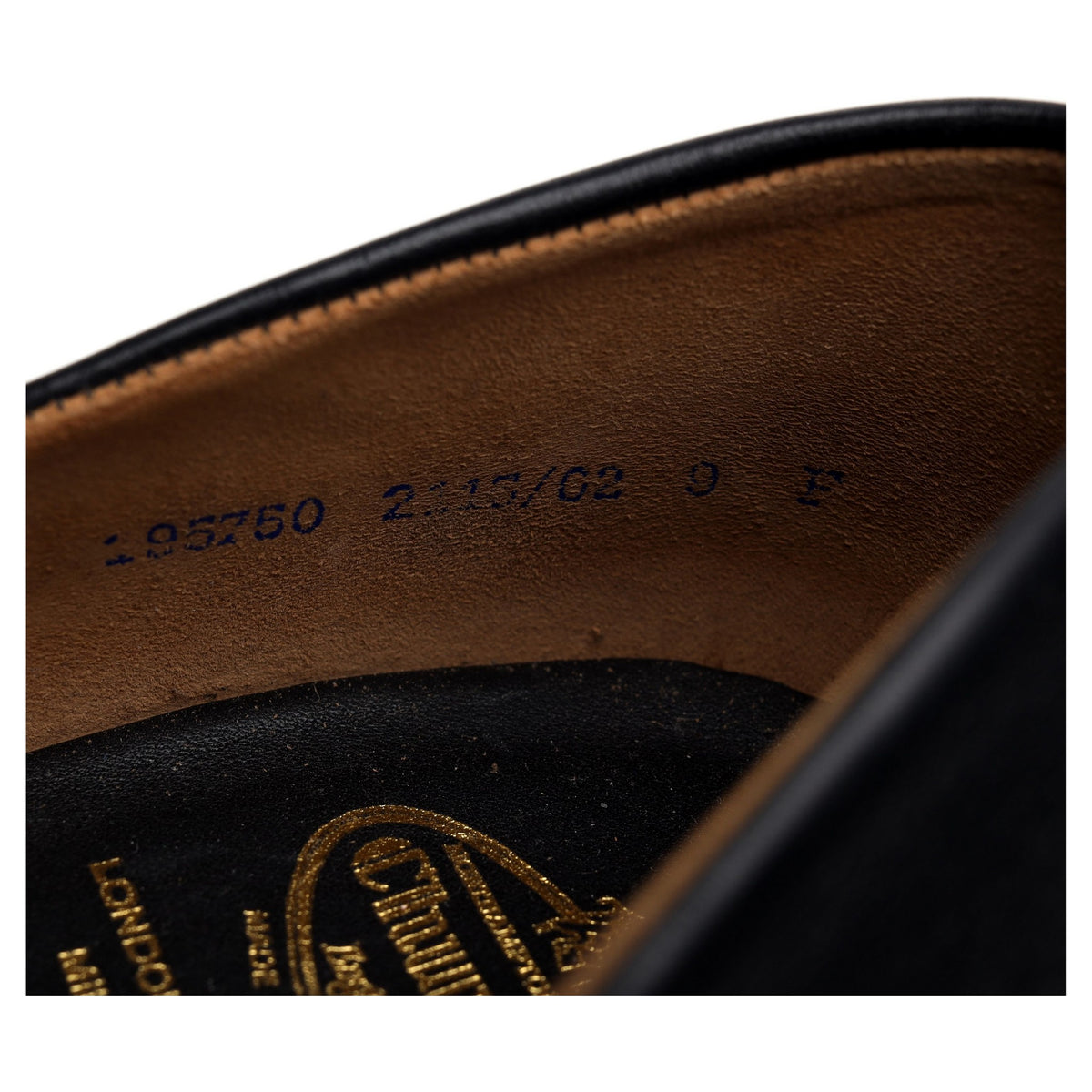 &#39;Ajax&#39; Black Leather Slippers UK 9 F