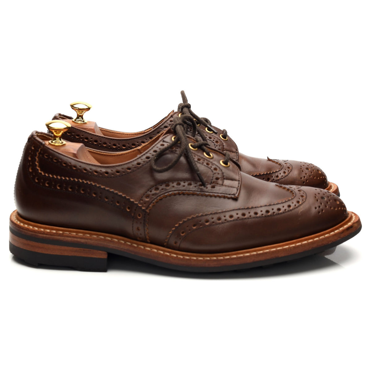 Division Road, Inc. &#39;Bourton&#39; Brown Horween Leather Derby Brogues UK 10