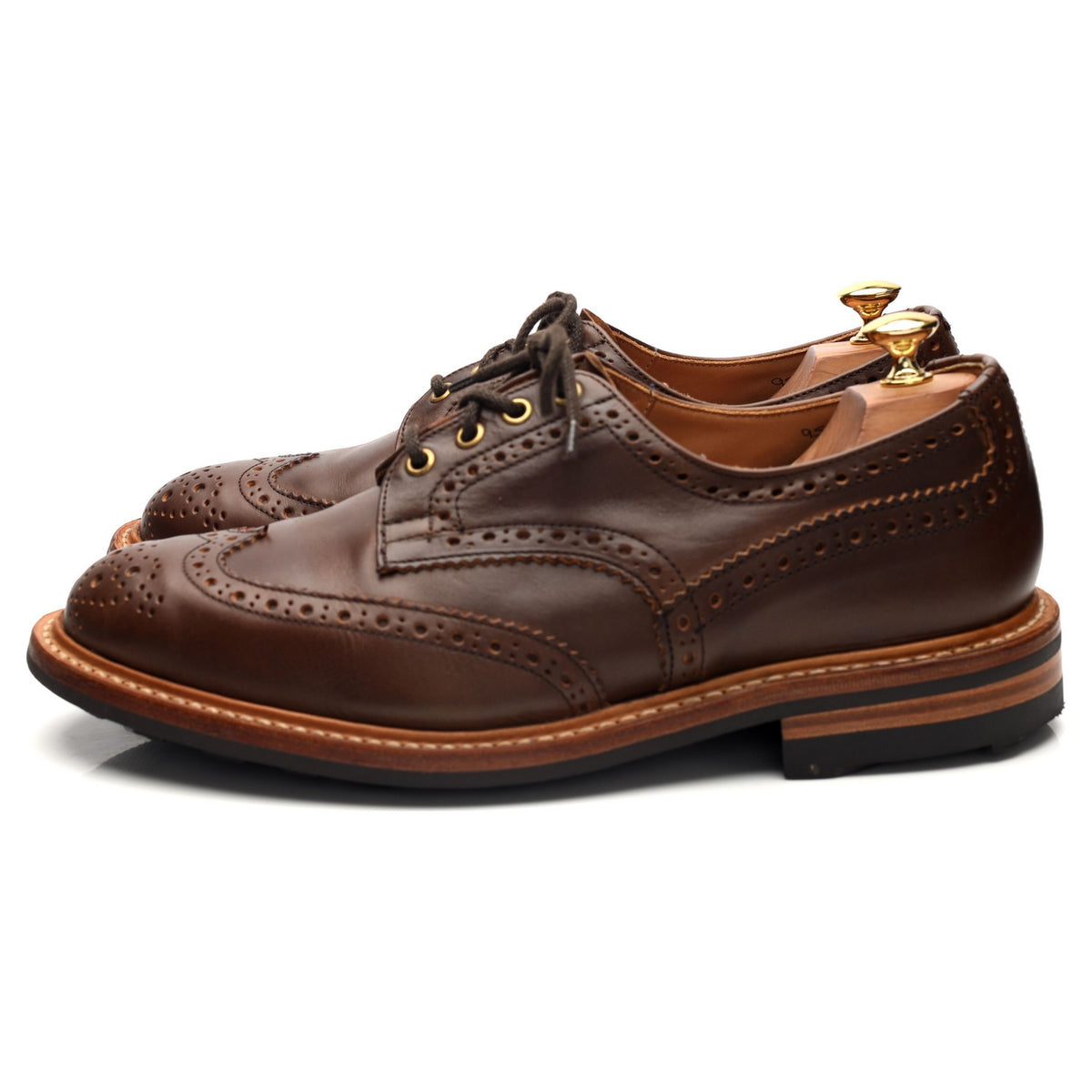 Division Road, Inc. &#39;Bourton&#39; Brown Horween Leather Derby Brogues UK 10