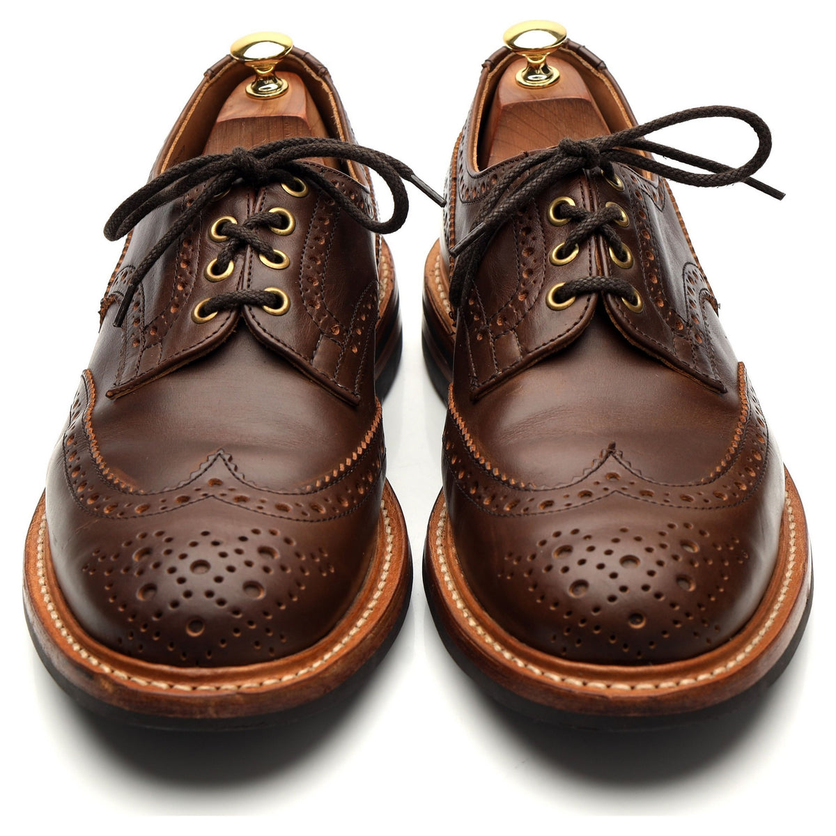 Division Road, Inc. &#39;Bourton&#39; Brown Horween Leather Derby Brogues UK 10