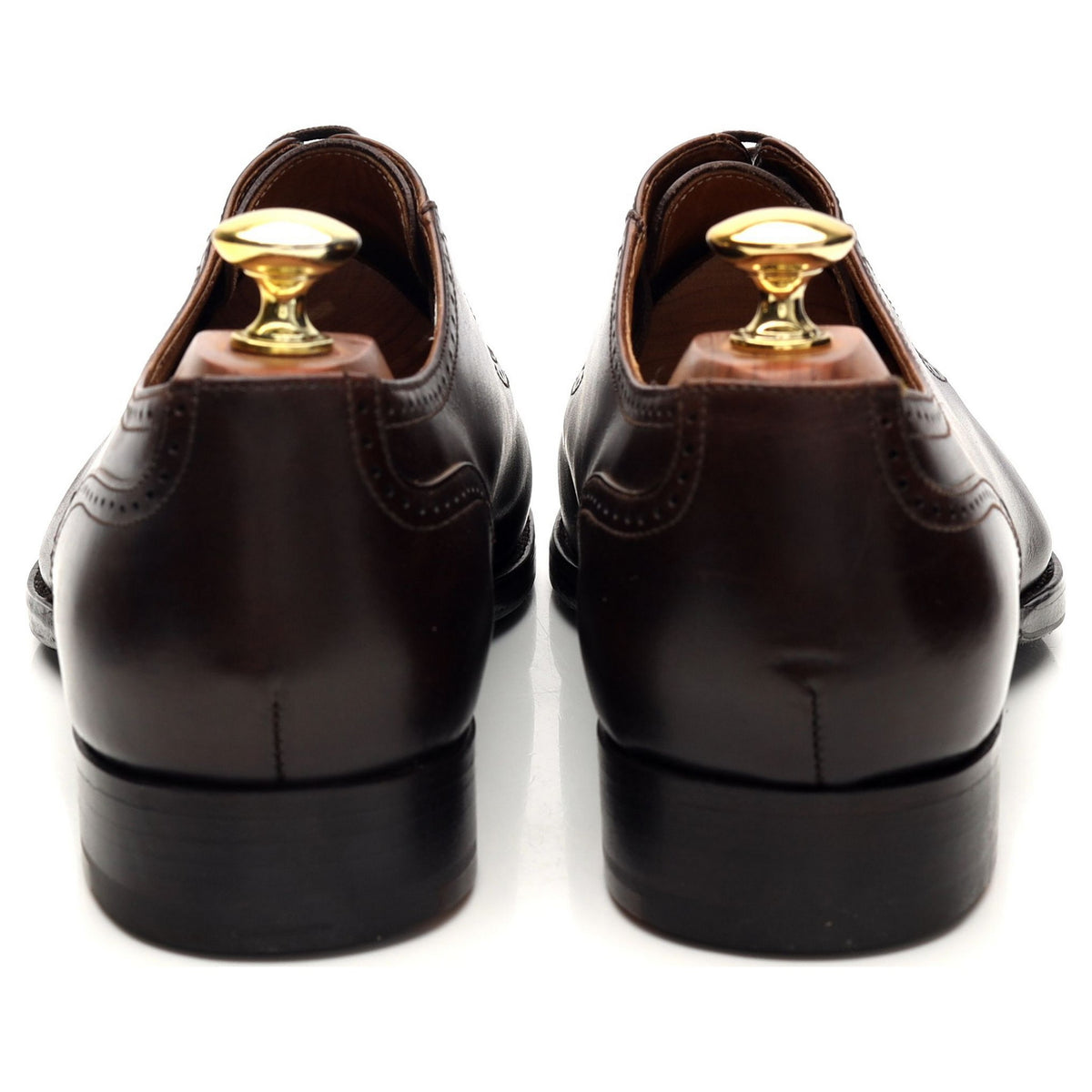 &#39;Joffre&#39; Dark Brown Leather Oxford Brogues UK 8