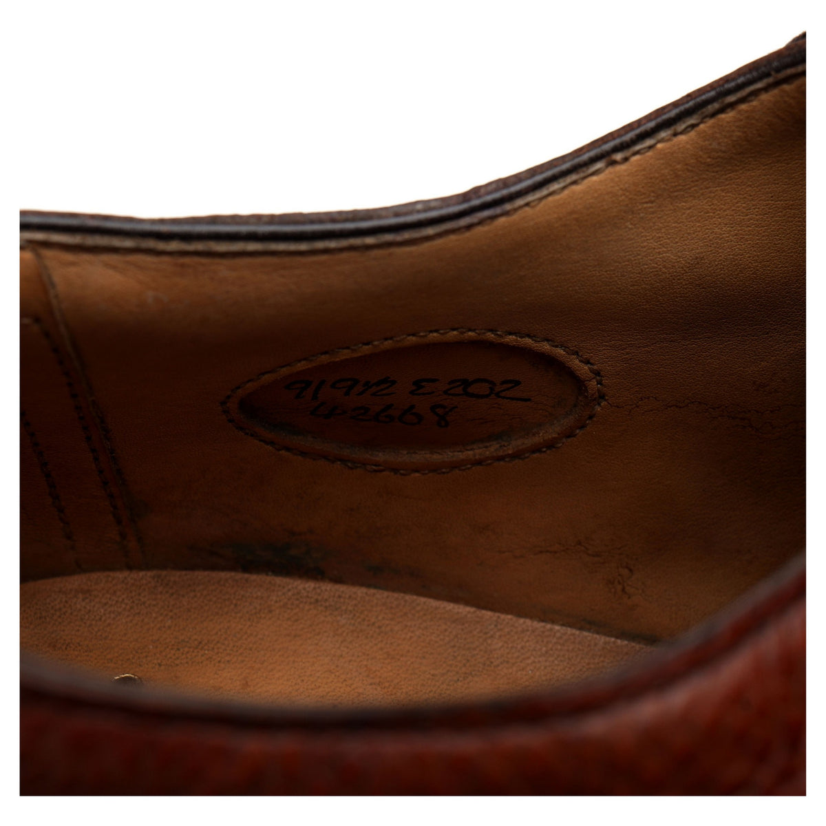 Tan Brown Leather Veldtschoen Derby UK 9 E