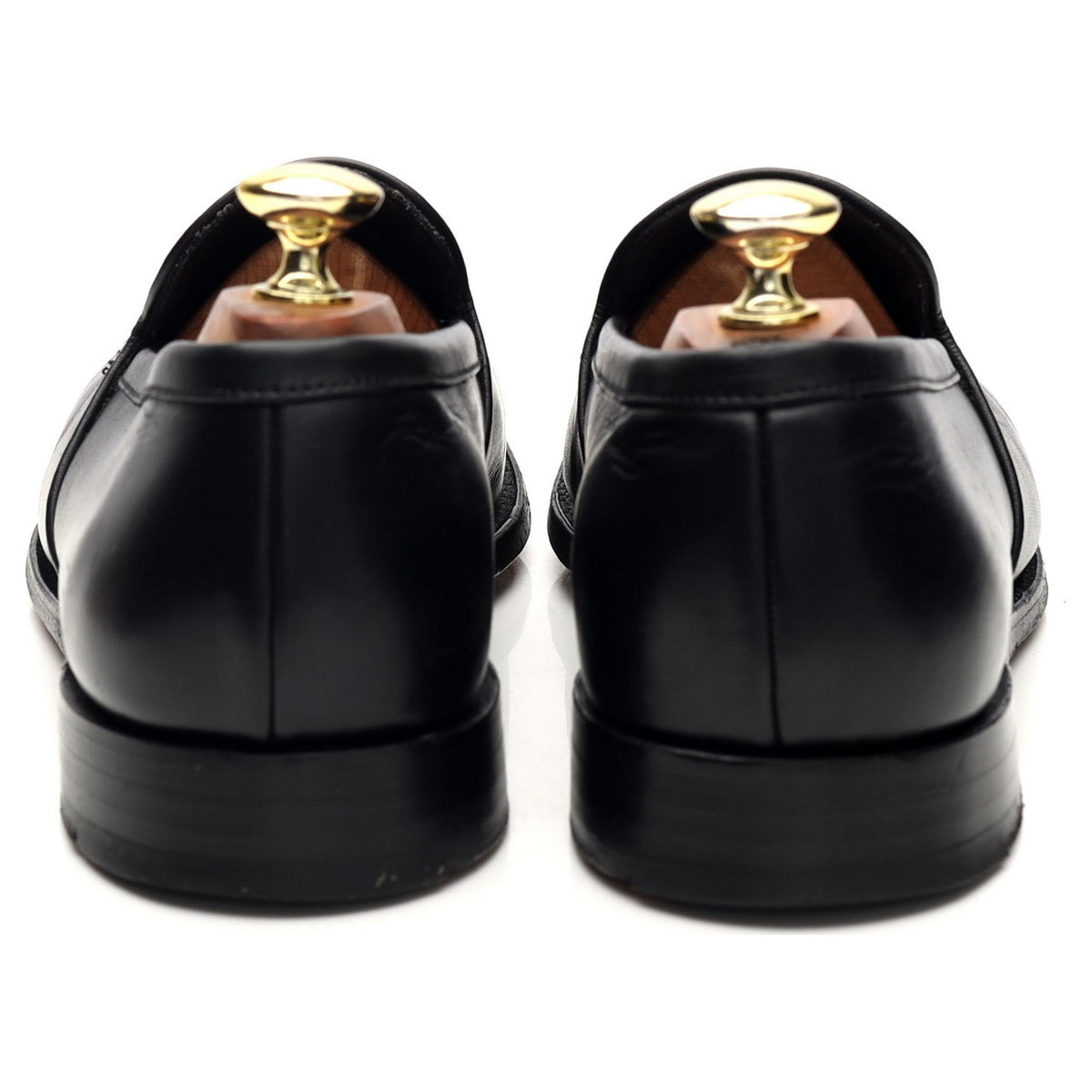 &#39;Ramsden&#39; Black Leather Tassel Loafers UK 7 F
