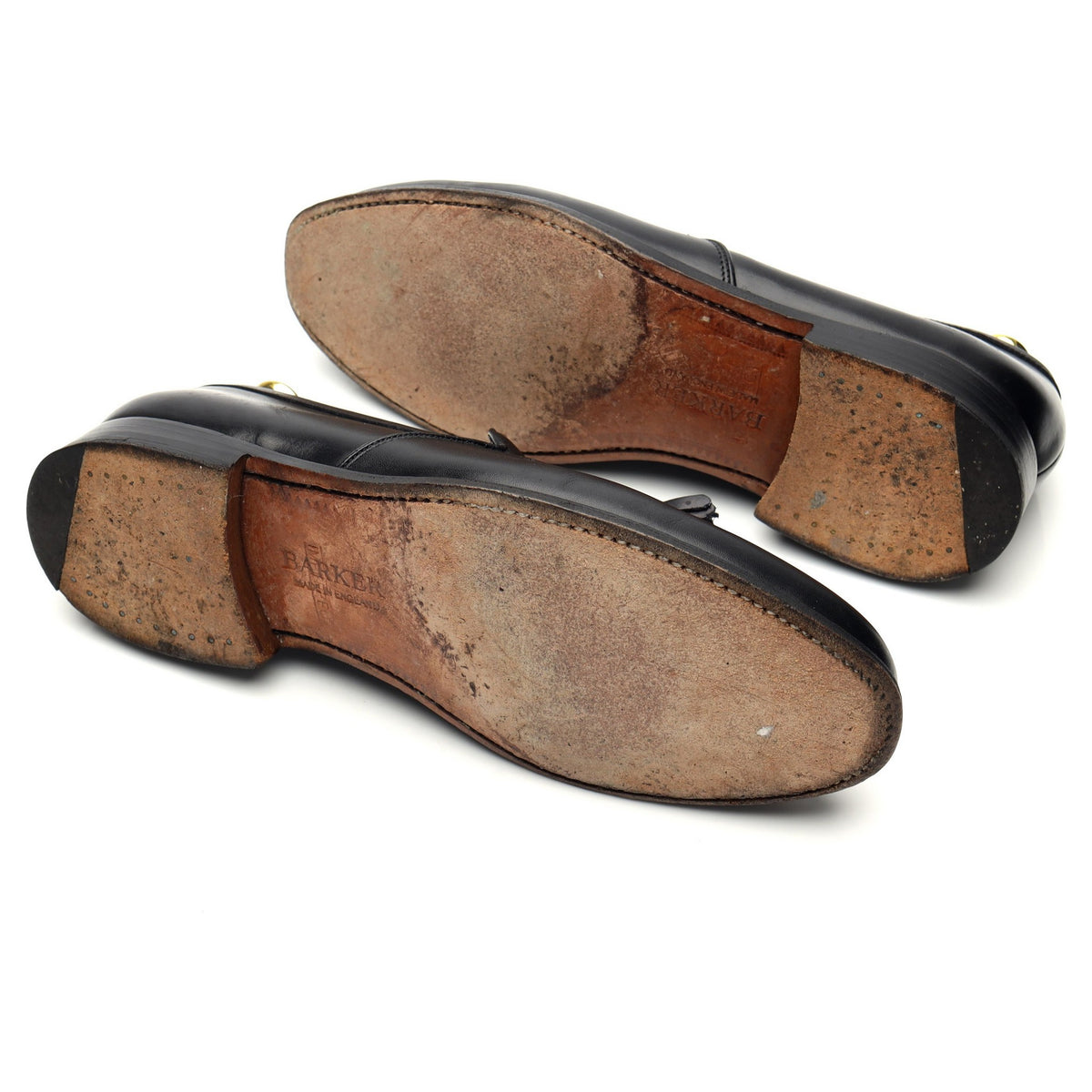 &#39;Ramsden&#39; Black Leather Tassel Loafers UK 7 F