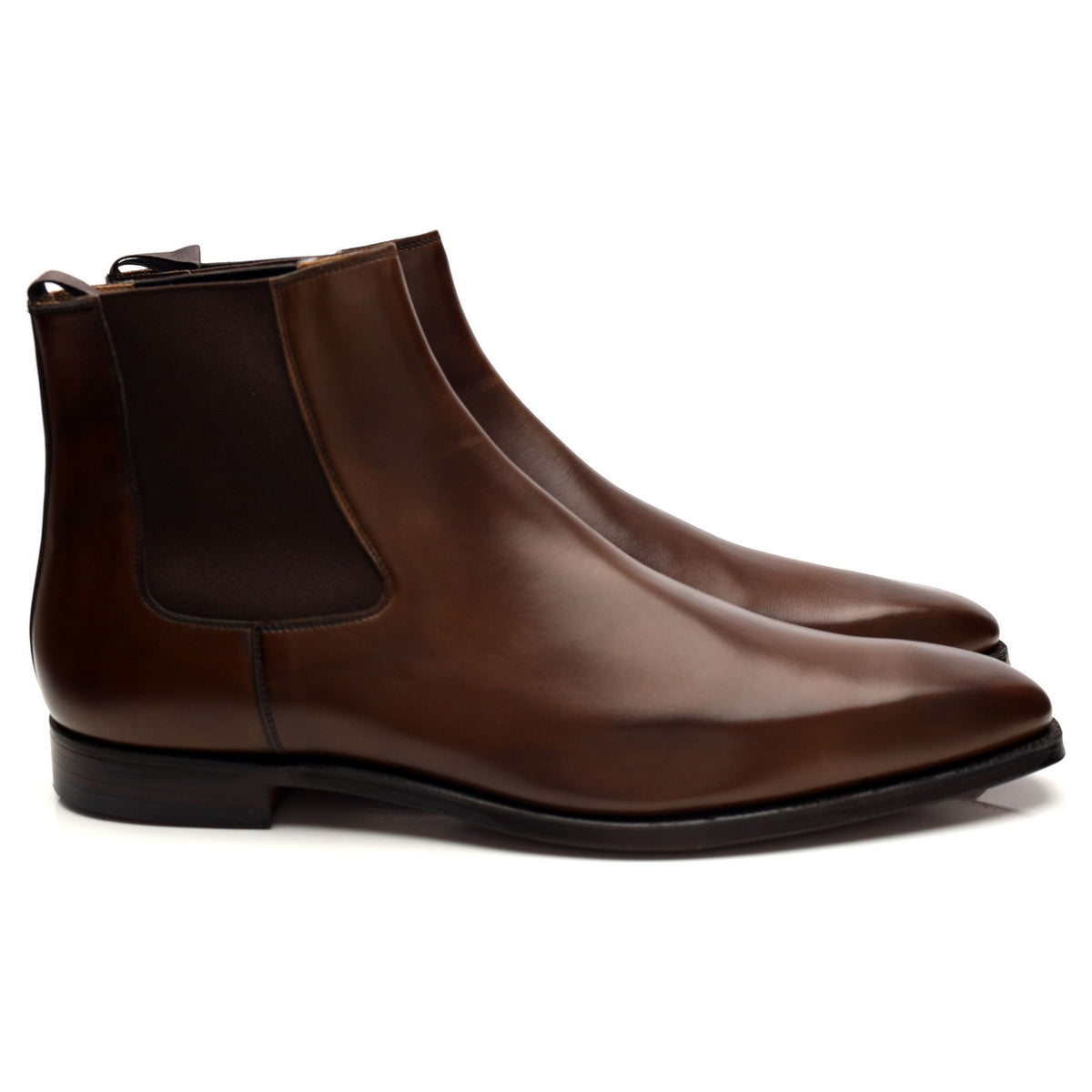 &#39;Lingfield&#39; Dark Brown Leather Chelsea Boots UK 12 E