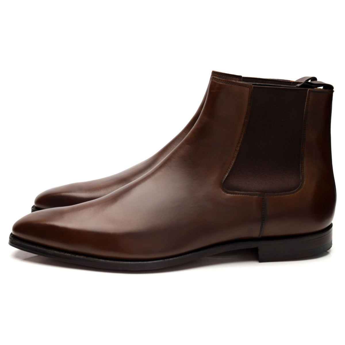 &#39;Lingfield&#39; Dark Brown Leather Chelsea Boots UK 12 E