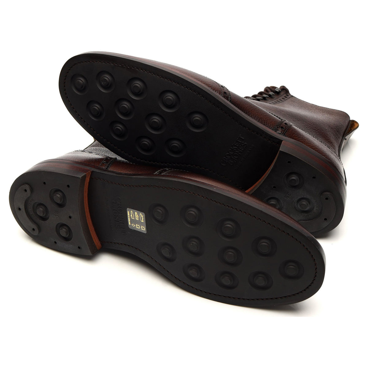 &#39;Islay&#39; Dark Brown Grain Leather Boots Brogues UK 9.5 E