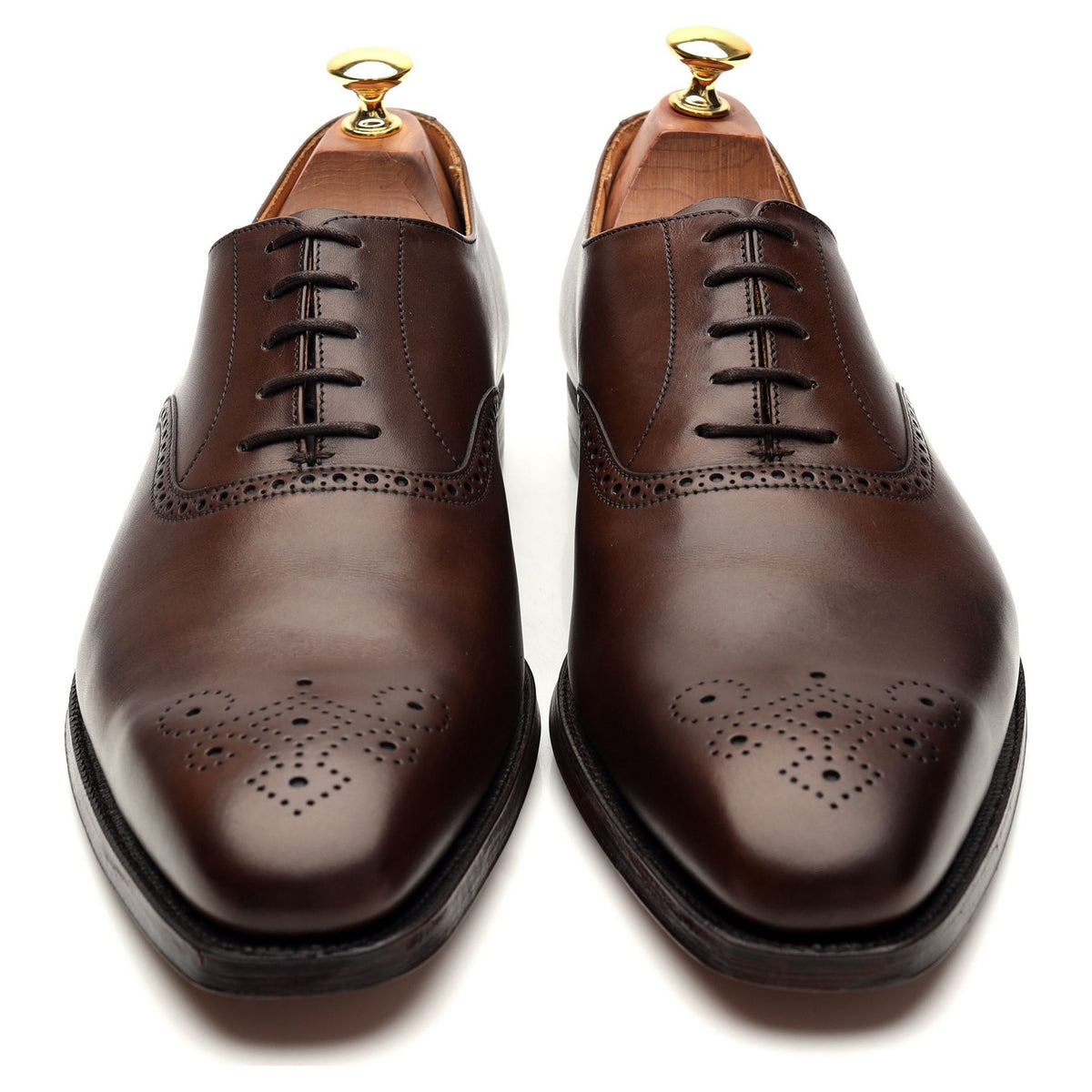 &#39;Edgware&#39; Dark Brown Leather Oxford UK 9 - 11.5 E