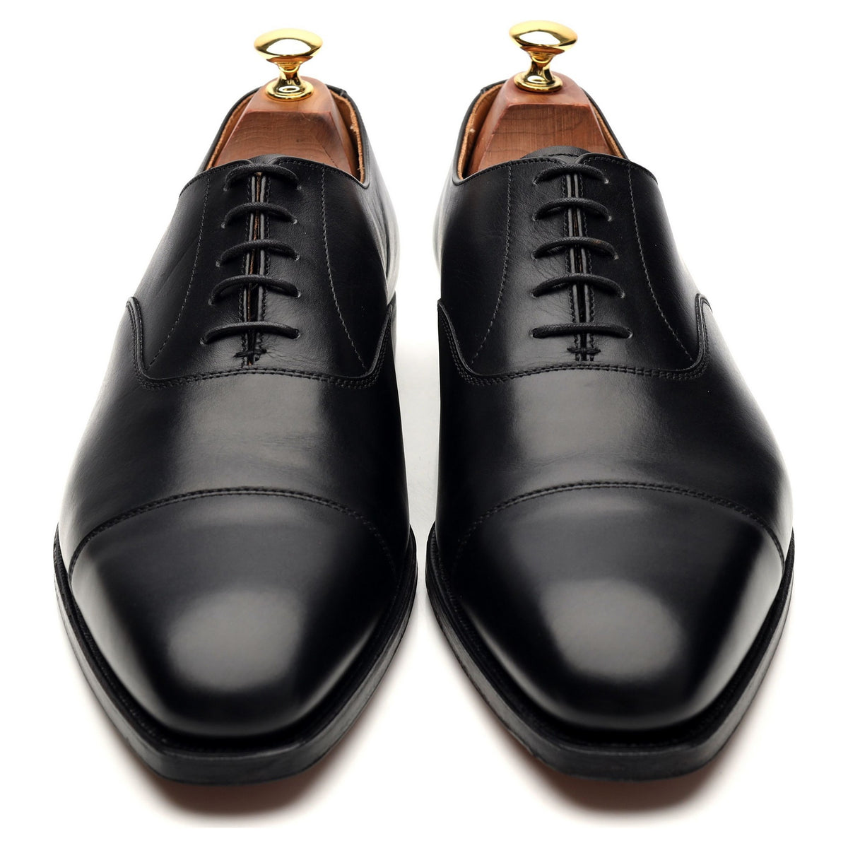 &#39;Hallam&#39; Black Leather Oxford UK 9 E