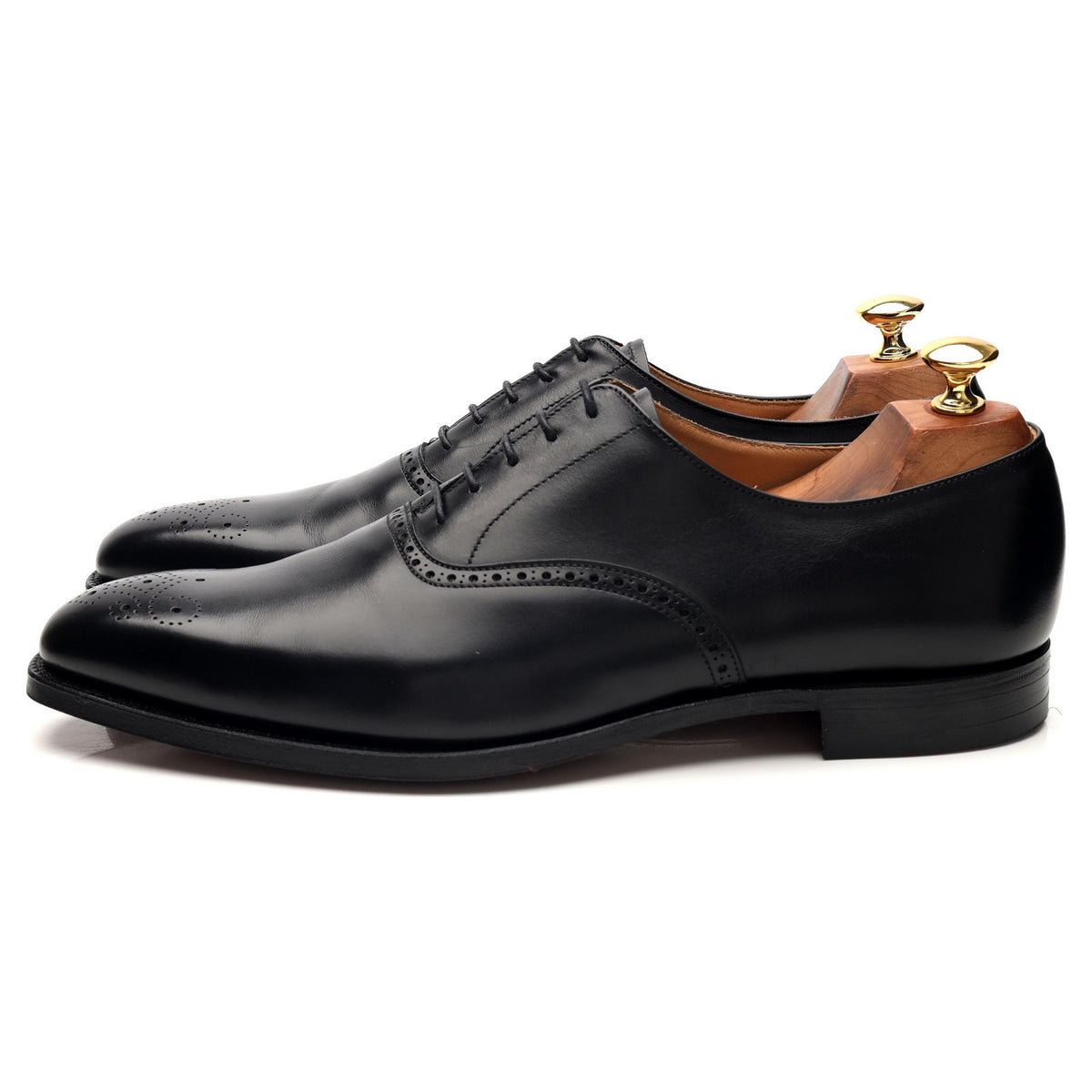 &#39;Edgware&#39; Black Leather Oxford UK 9.5 E