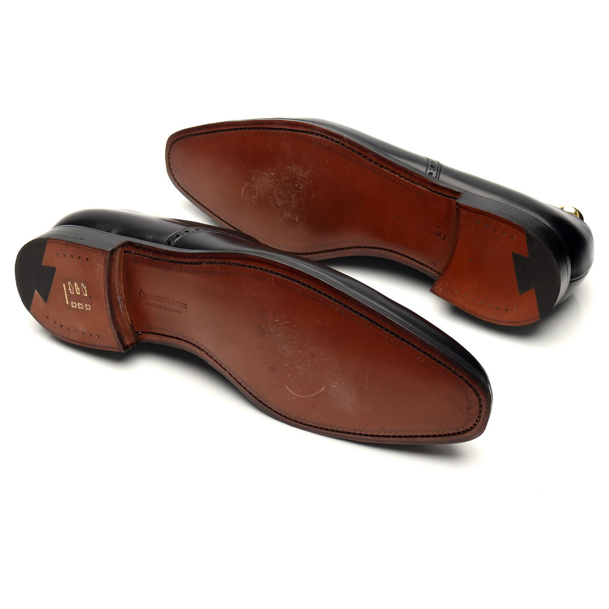 &#39;Edgware&#39; Black Leather Oxford UK 9.5 E