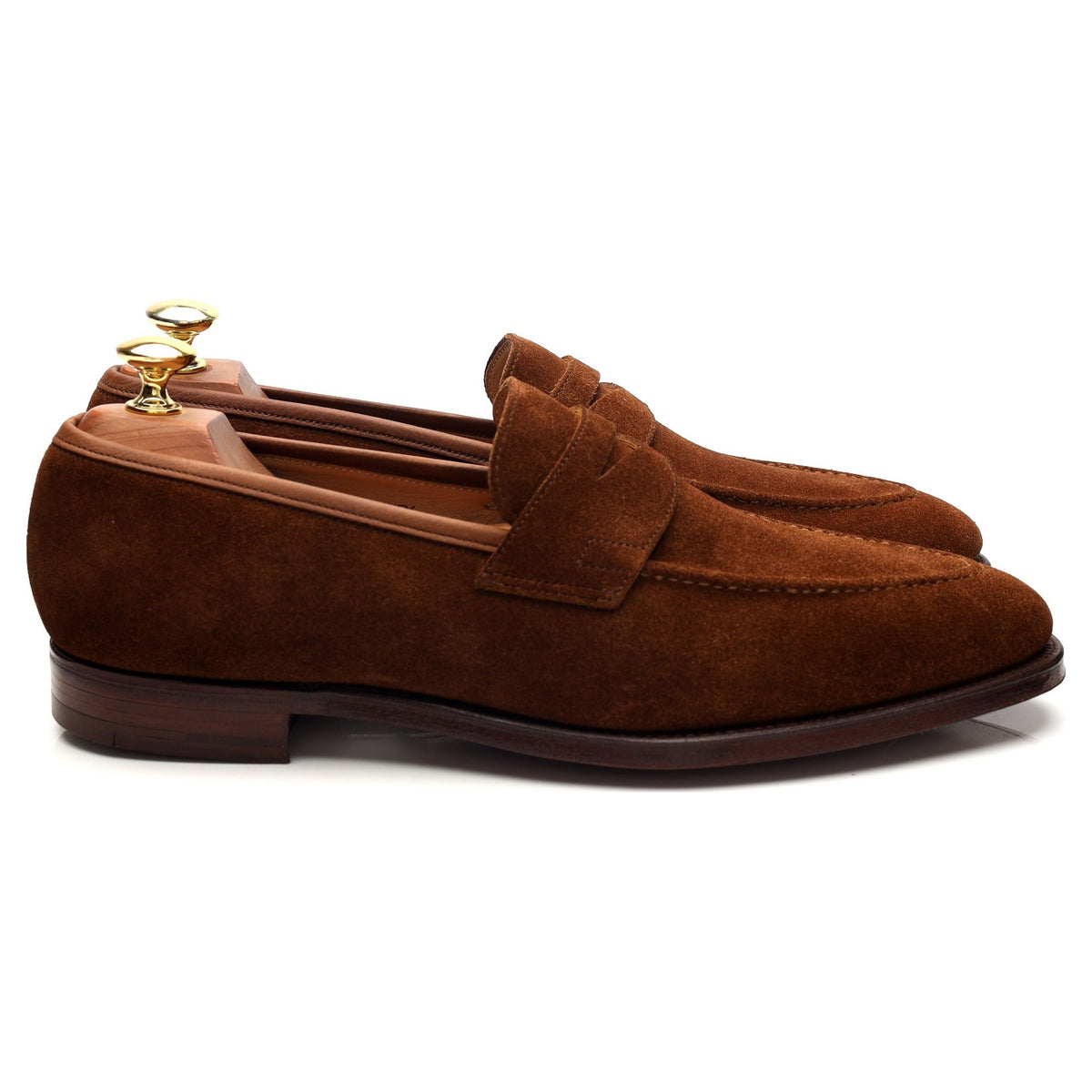 &#39;Sydney&#39; Snuff Brown Suede Loafers UK 8