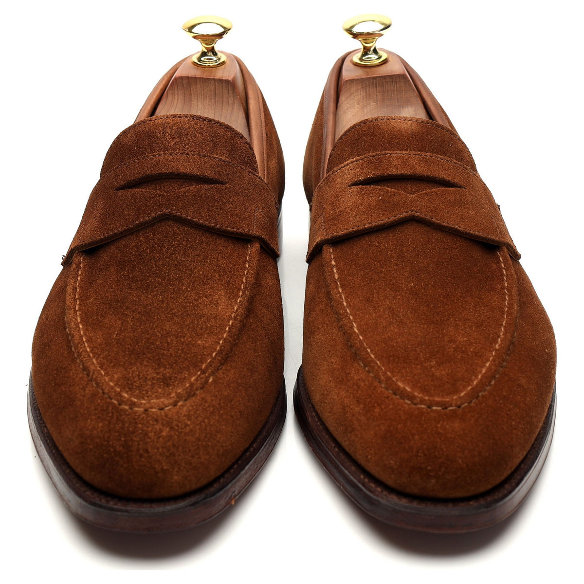 &#39;Sydney&#39; Snuff Brown Suede Loafers UK 8